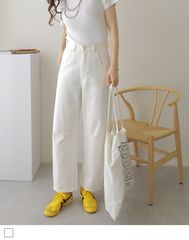 high waist cocoon denim pants