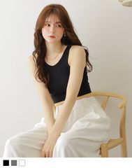 rib cropped bra top