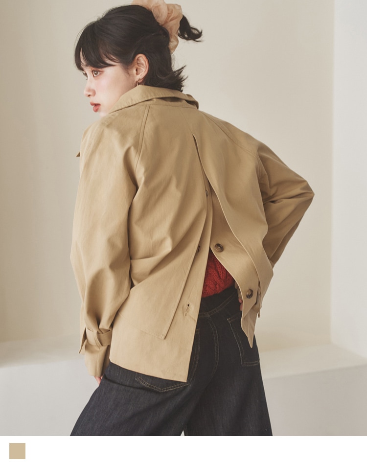 【新品未使用】LAULÉN ブラウン ダブルボタンコート Mサイズ 人気商品 lsot209-974.jpg