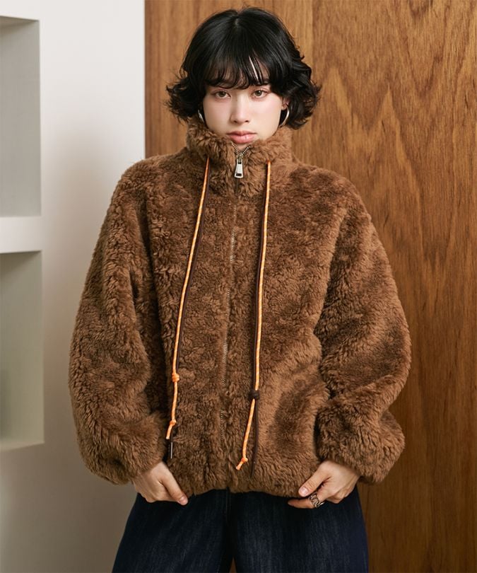 color code boa zip up blouson | OUTER | LAULEN