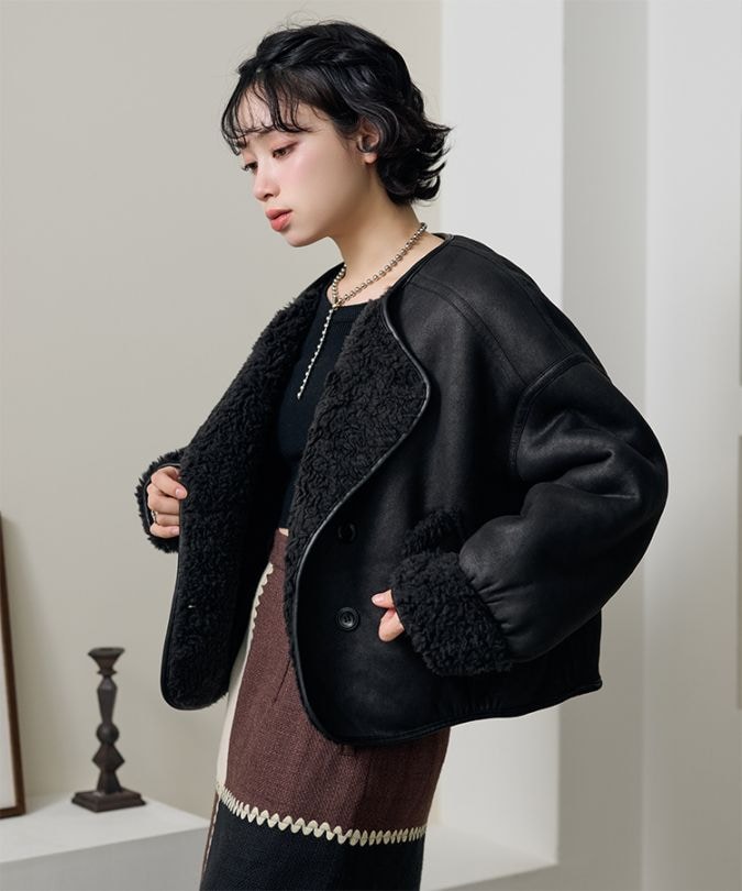 color code boa zip up blouson | OUTER | LAULEN