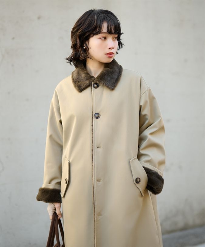 ジャケット・アウター mare TraditionalCorduroyCollarAline Coat Versatile】Traditional Corduroy Collar Aline Coat – maré（マレ