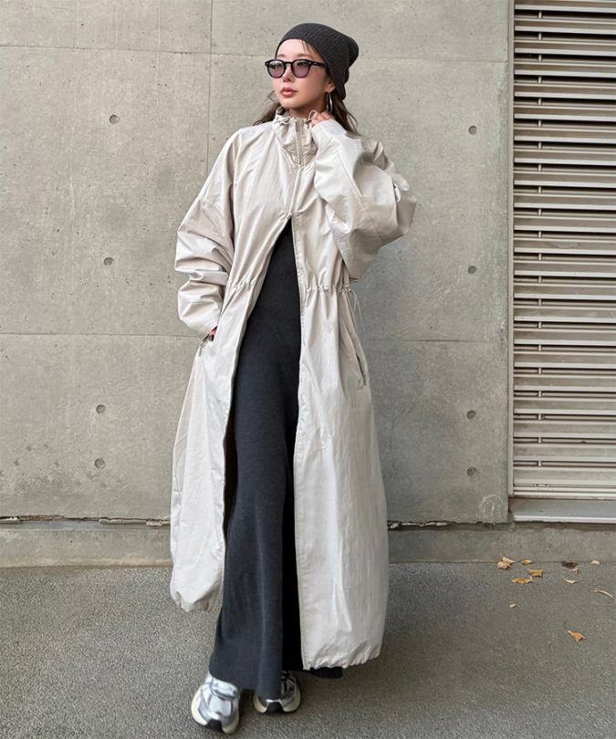 double zip long mods coat | OUTER | LAULEN（ローレン）