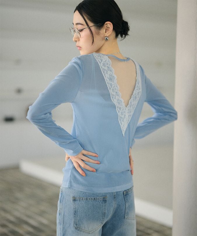 新品LAULEN♡THICK RIB KNIT TOPS ♡ henry neck glitter rib knit | TOPS | LAULEN（ローレン）