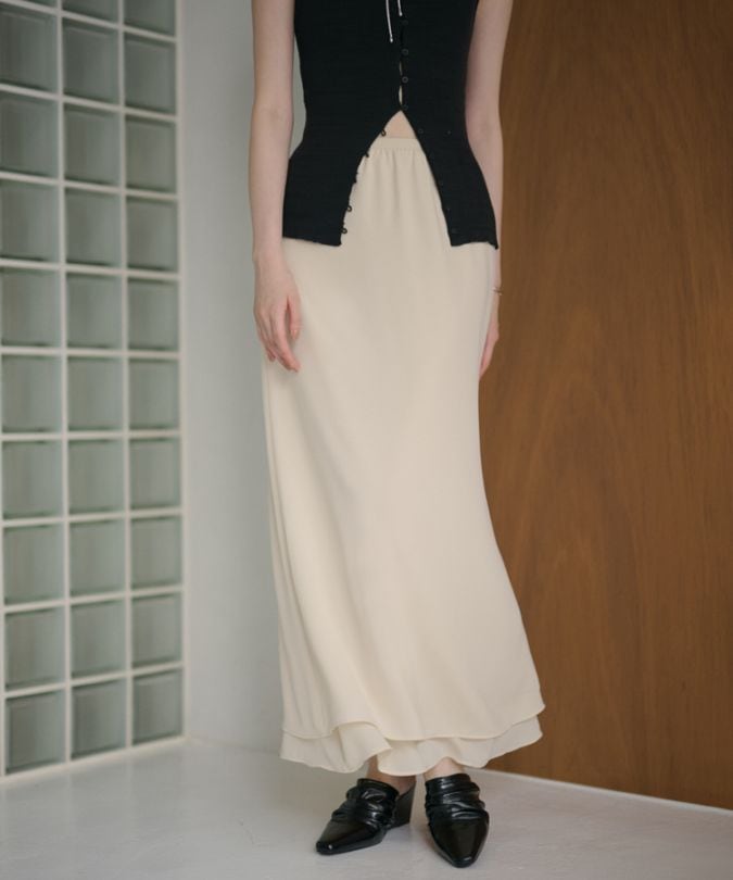 double hem side slit long skirt | BOTTOMS | LAULEN（ローレン）