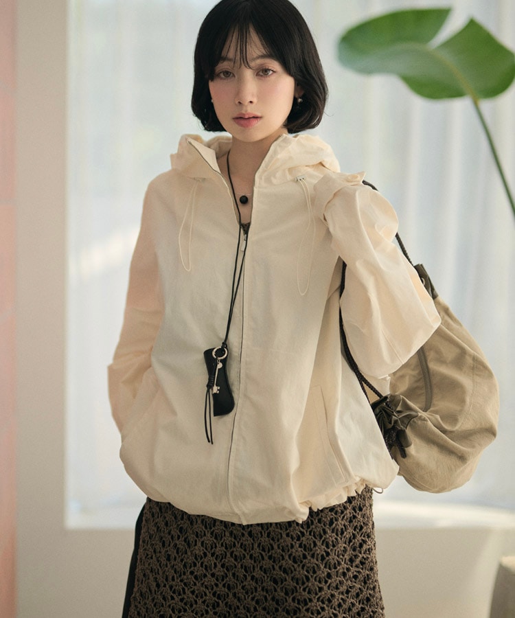 bicolor half zip hooded blouson | OUTER | LAULEN（ローレン）