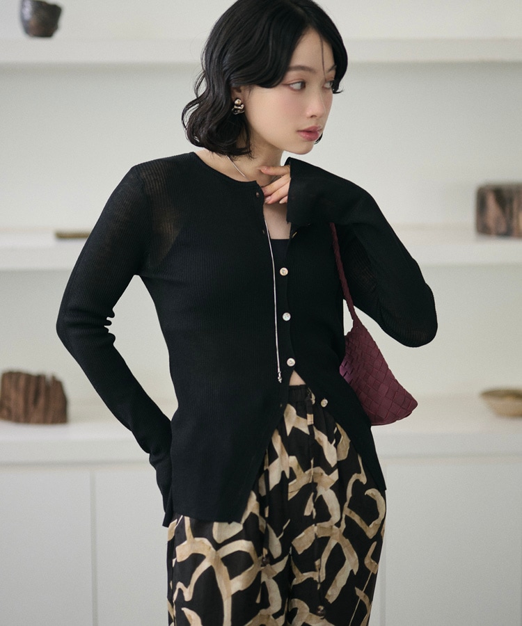double zip crochet knit cardigan | TOPS | LAULEN（ローレン）