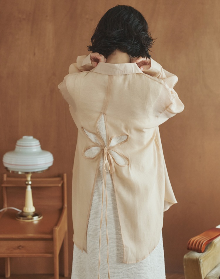 back open cut sheer shirt | TOPS | LAULEN（ローレン）