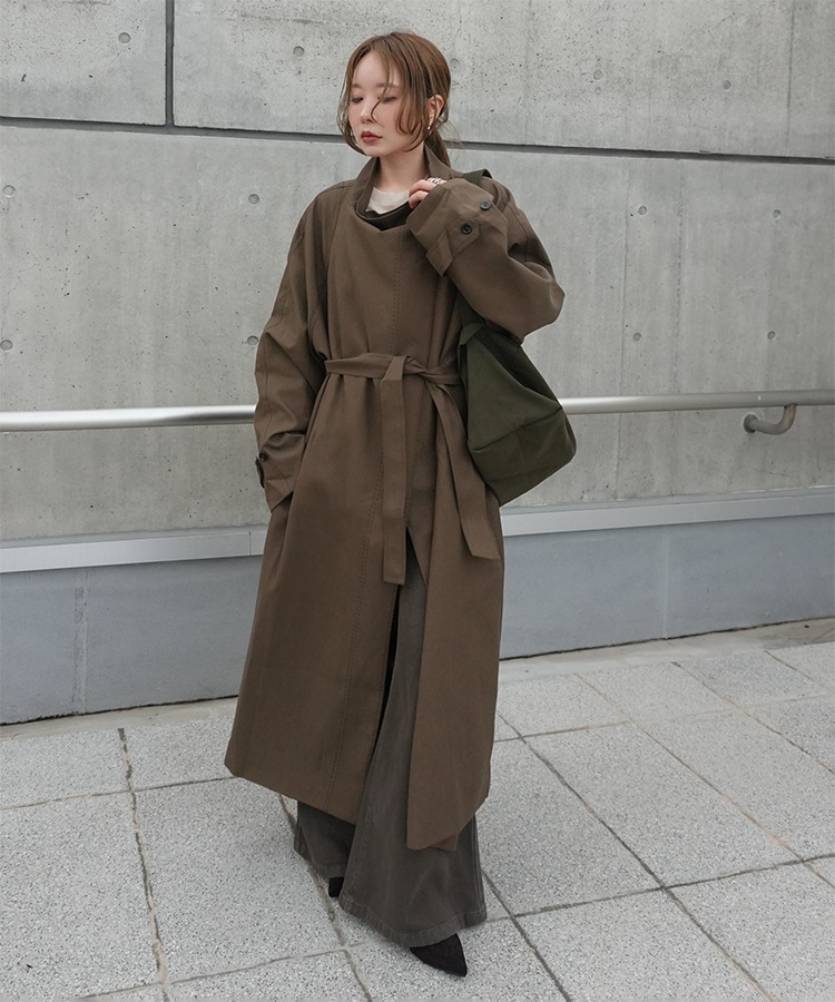 stitch long trench coat | OUTER | LAULEN（ローレン）