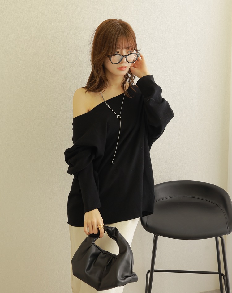 offshoulder oversize knit | TOPS | LAULEN（ローレン）