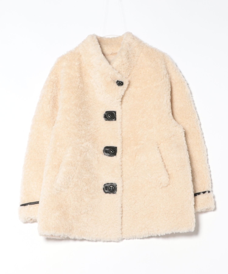 wool boa stand collar middle coat | OUTER | LAULEN（ローレン）