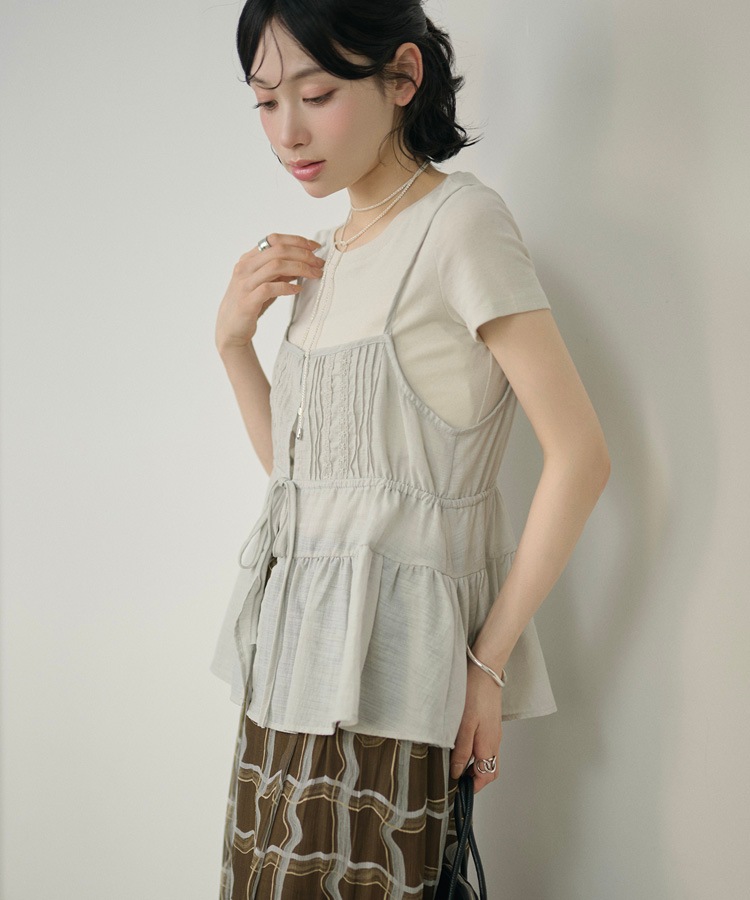 layered pintuck camisole tops | TOPS | LAULEN（ローレン）