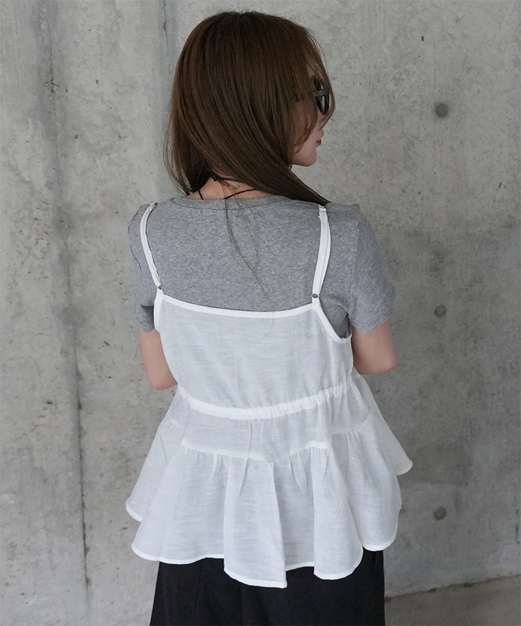 layered pintuck camisole tops | TOPS | LAULEN（ローレン）