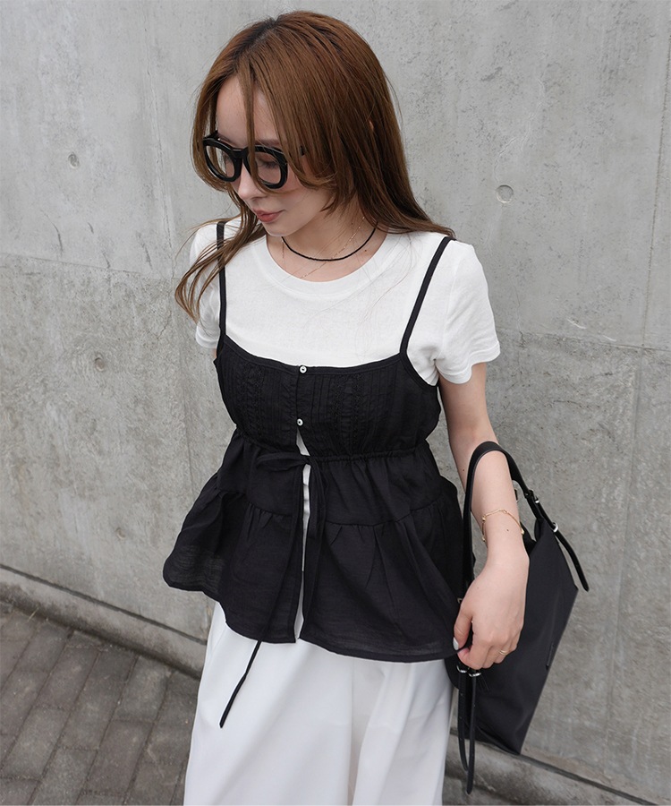 layered pintuck camisole tops | TOPS | LAULEN（ローレン）