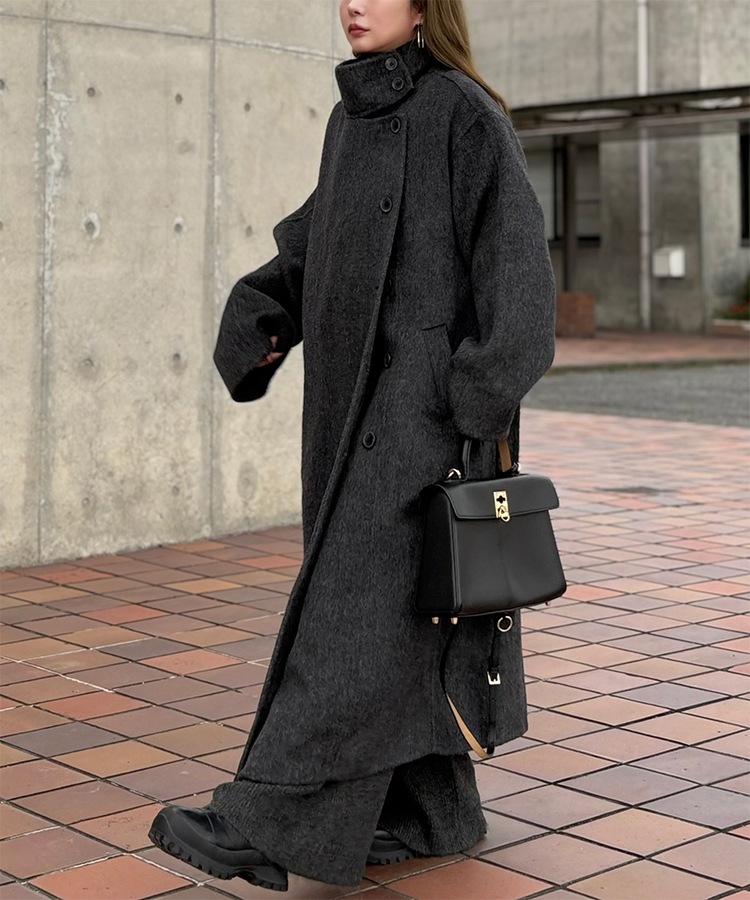 L'Or （ロル）stand collar long coat トレンチコート Stand Collar Long Coat ⅽ1911-39 | cizatto
