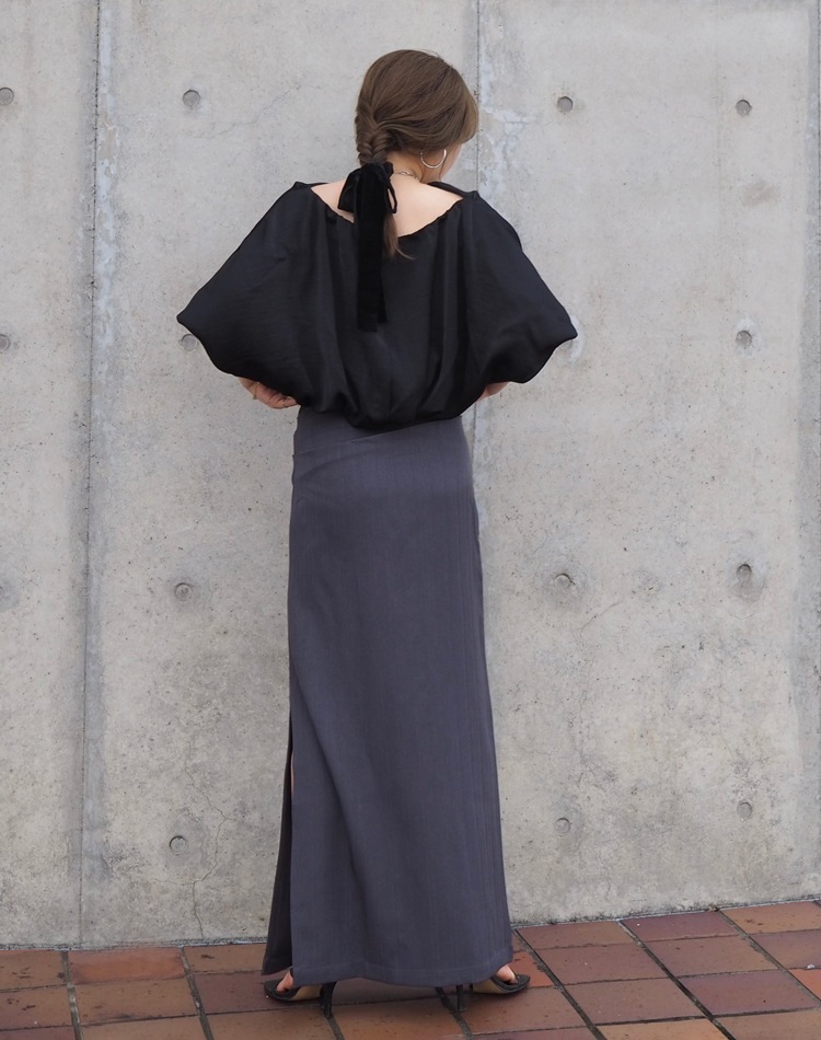 tuck gather side slit skirt | BOTTOMS | LAULEN（ローレン）