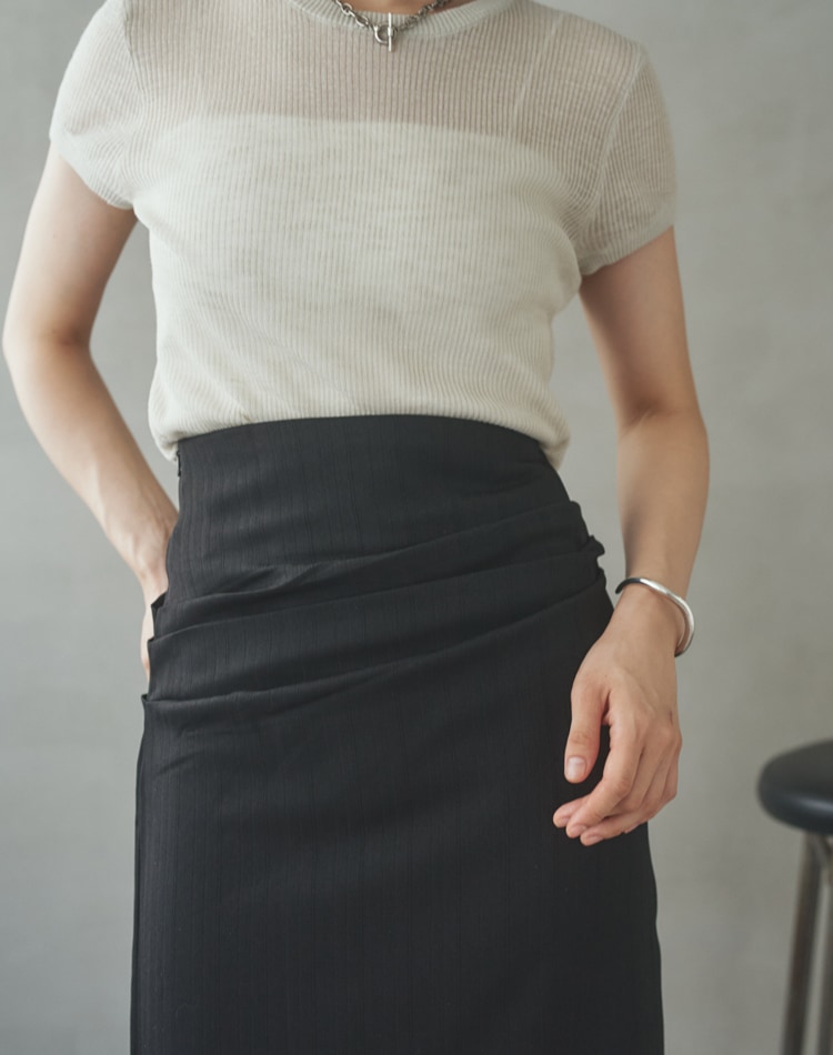 スカート louren waist tuck cocoon skirt waist tuck cocoon skirt – louren store