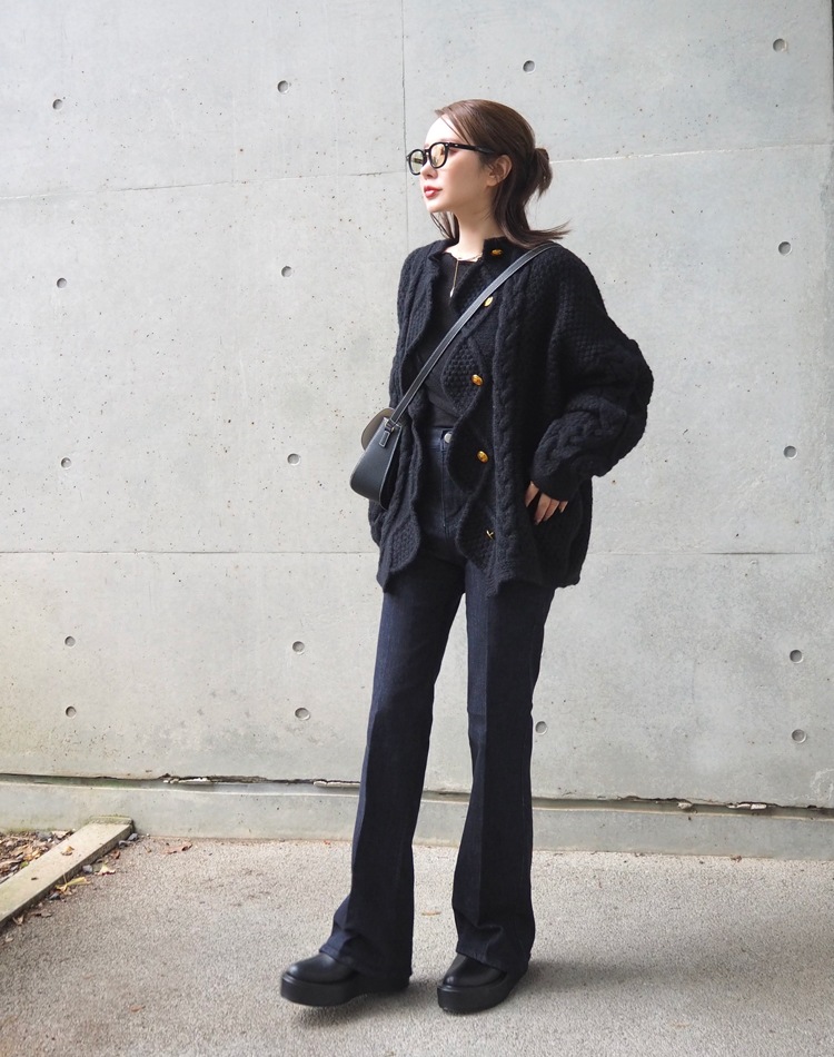 cable knit cardigan | TOPS | LAULEN