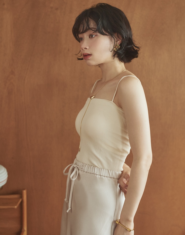 L'Appartement RIB CAMISOLE◆未使用 Lani Rib Knit Tank Bone – CAMI NYC
