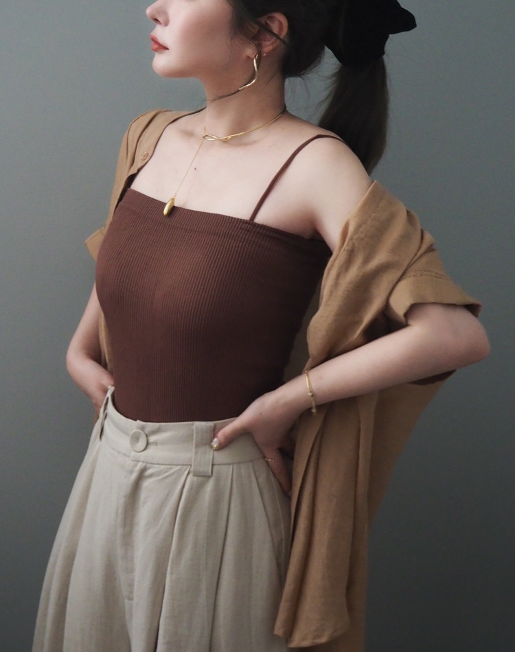 rib cup in camisole | TOPS | LAULEN（ローレン）