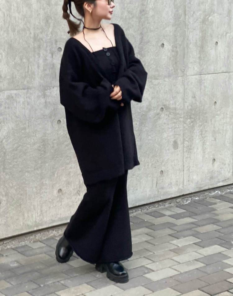 knit cardigan tops skirt 3set | DRESS | LAULEN