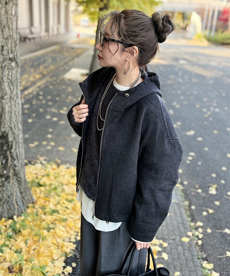 cocoon zip up hoodie blouson | OUTER | LAULEN（ローレン）