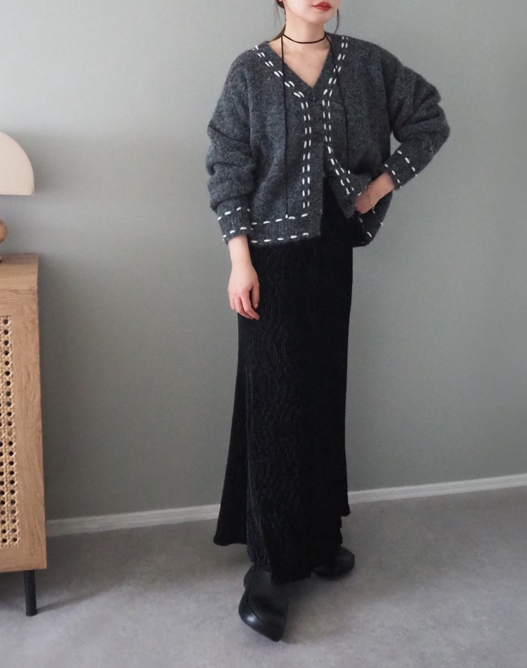 トップス LAULEN  bicolor stitch cardigan bicolor stitch cardigan | TOPS | LAULEN