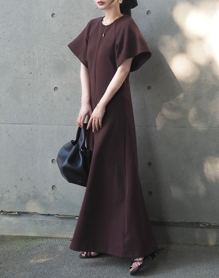 flare sleeve long dress | DRESS | LAULEN