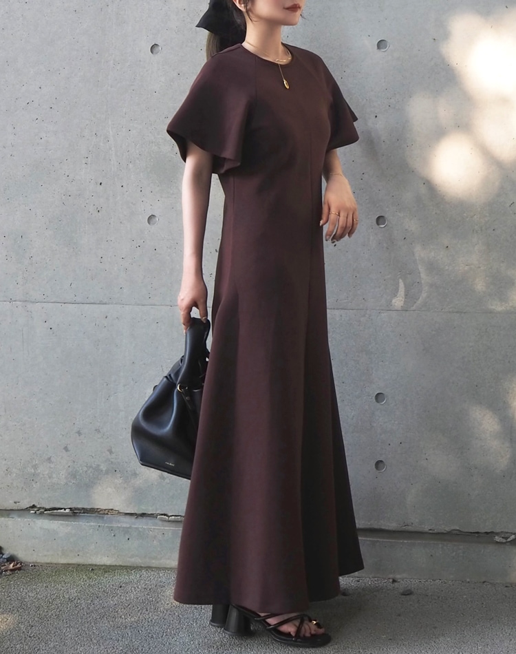 flare sleeve long dress | DRESS | LAULEN