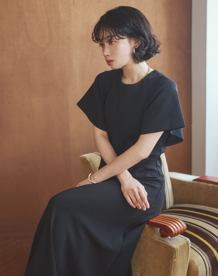 flare sleeve long dress | DRESS | LAULEN