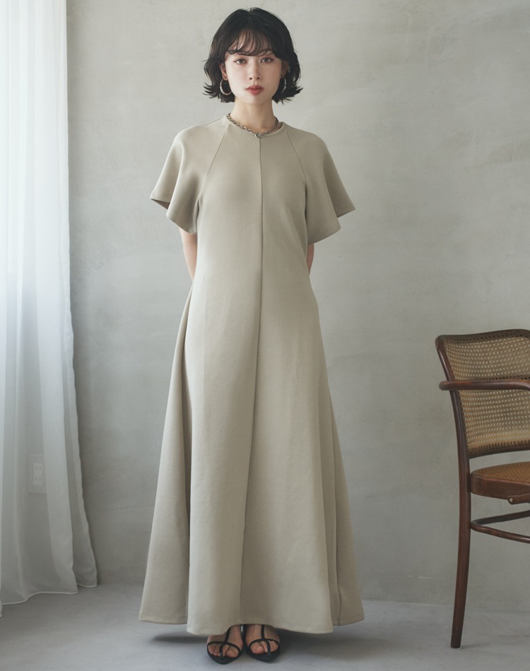 flare sleeve long dress | DRESS | LAULEN