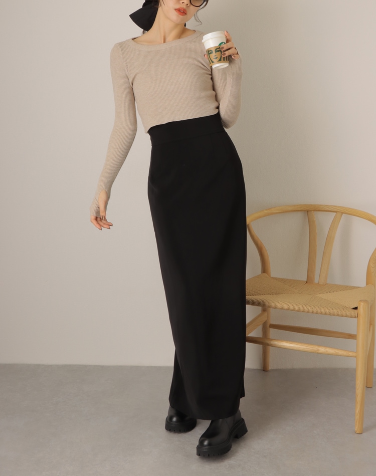 tuck long tight skirt | BOTTOMS | LAULEN（ローレン）