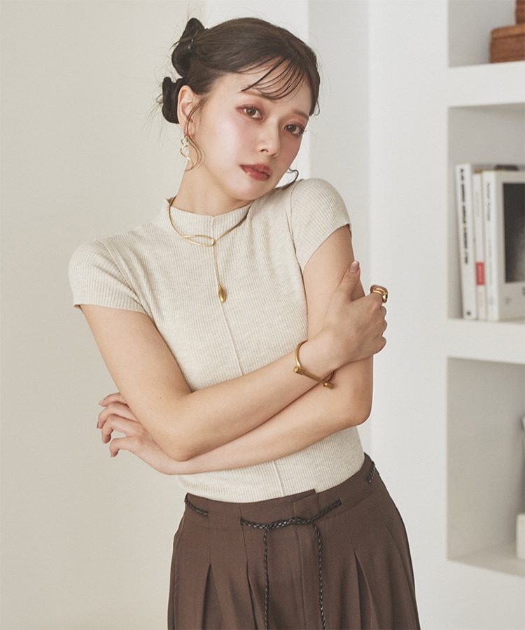 2way front button rib knit | TOPS | LAULEN（ローレン）