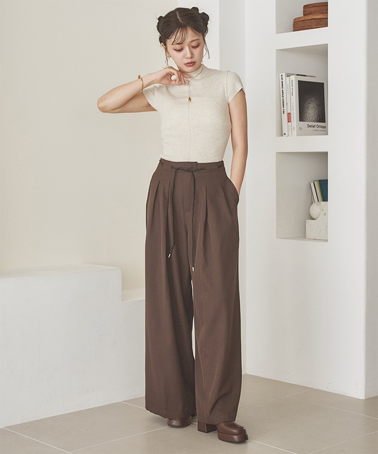 2way front button rib knit | TOPS | LAULEN（ローレン）