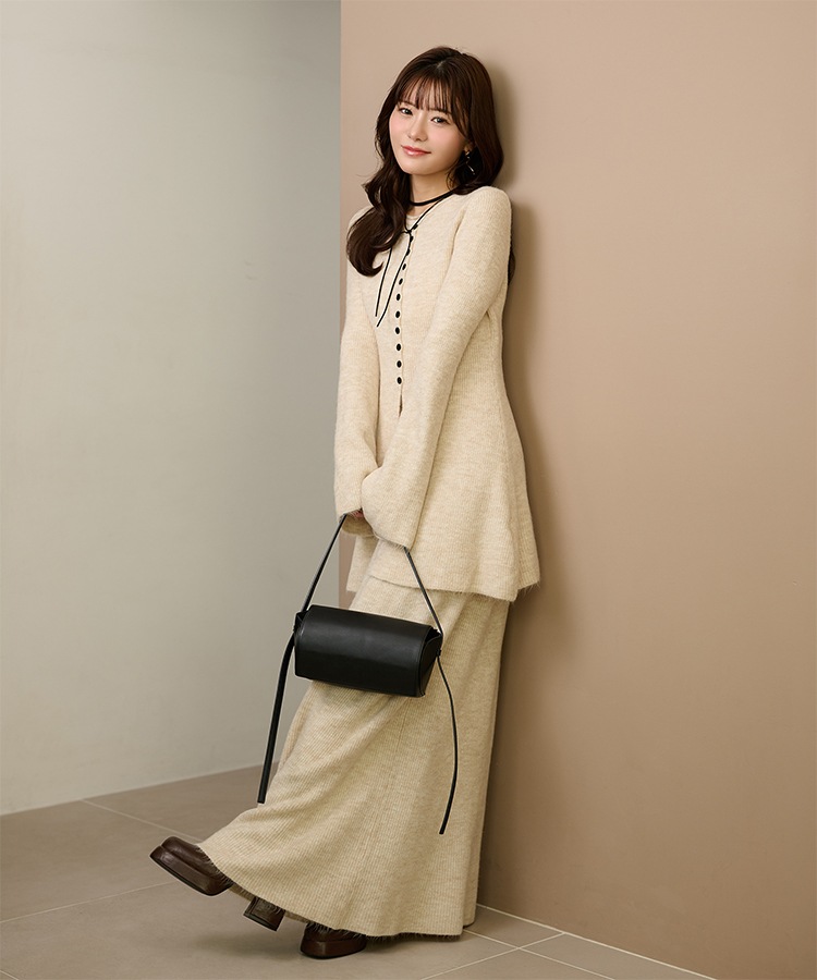 button slit knit set up | DRESS | LAULEN