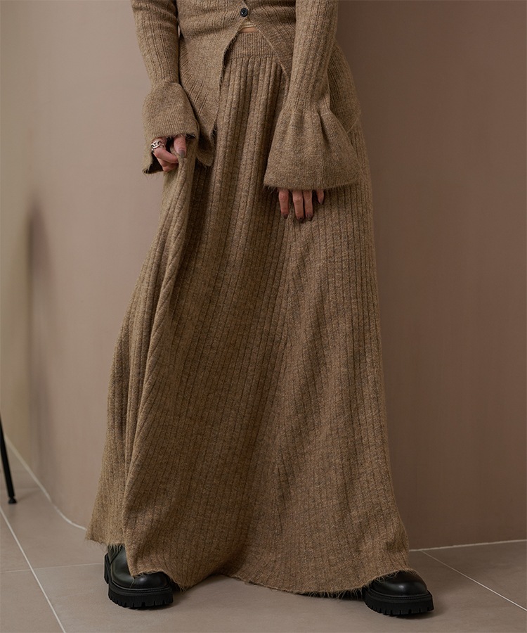 【最終値下げ！】Serene Collared Knit Dress front slit collared button knit set up | DRESS | LAULEN