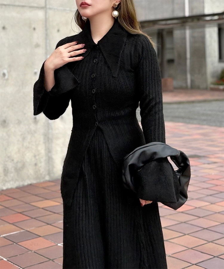front slit collared button knit set up | DRESS | LAULEN（ローレン）
