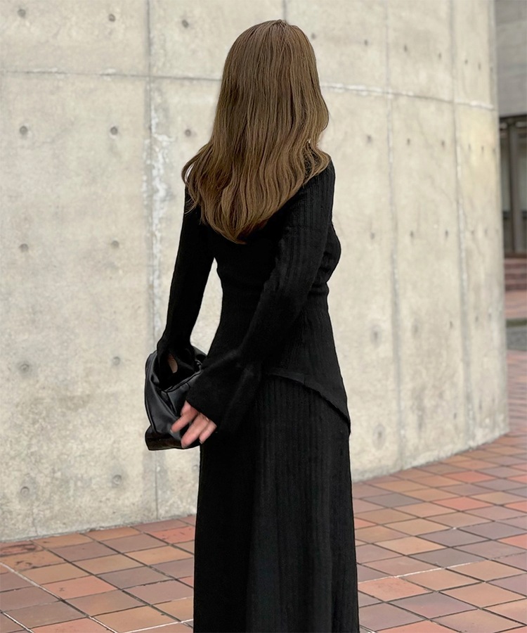 front slit collared button knit set up | DRESS | LAULEN（ローレン）