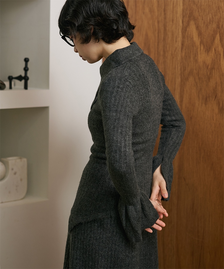 front slit collared button knit set up | DRESS | LAULEN（ローレン）