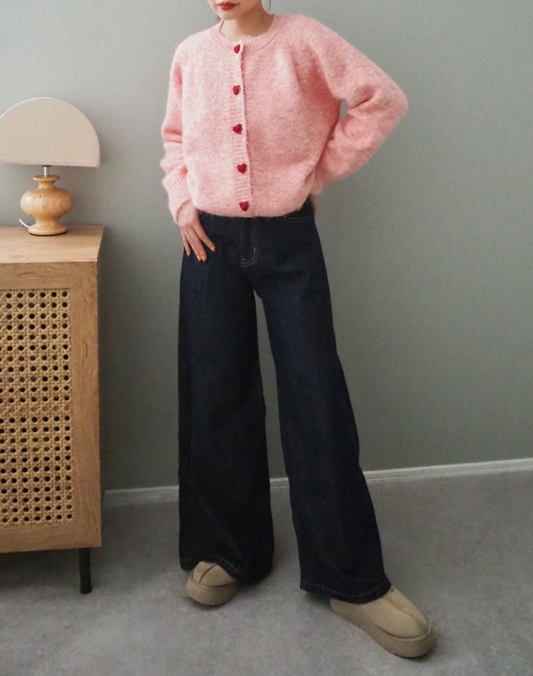 heart button knit cardigan | TOPS | LAULEN（ローレン）