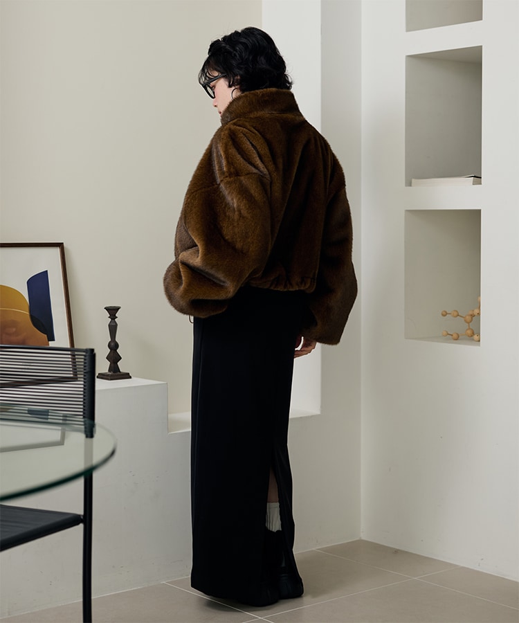 美品 louren cutoff tailored jacket ブラウン outer – louren store