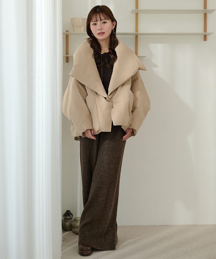 stand collar wrap down coat | OUTER | LAULEN（ローレン）