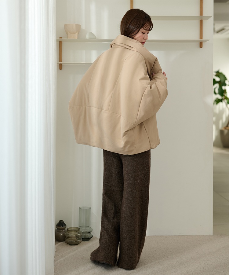 stand collar wool coat フリーサイズ　ベージュ STUDIOUS/ステュディオス】Stand Collar Wool Coat/スタンドカラー