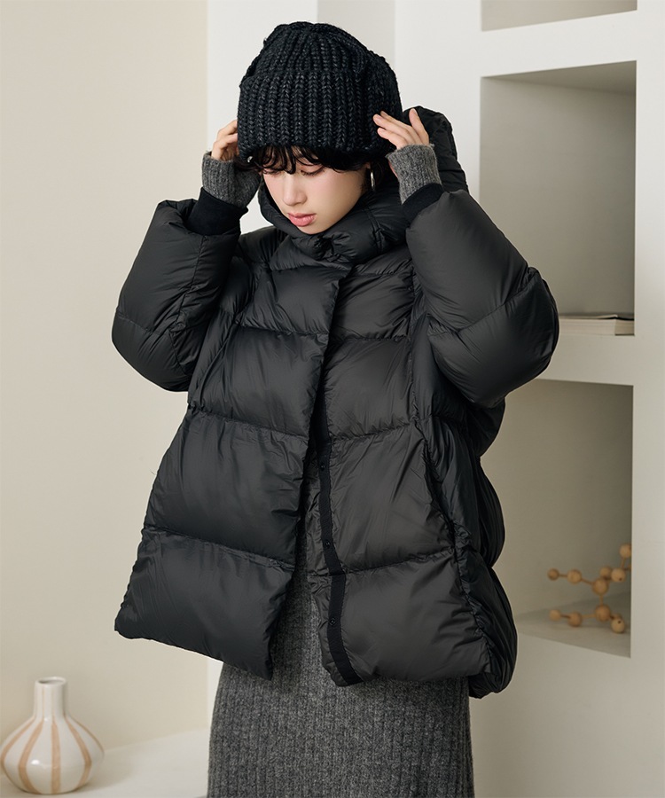 volume neck hooded down coat | OUTER | LAULEN（ローレン）