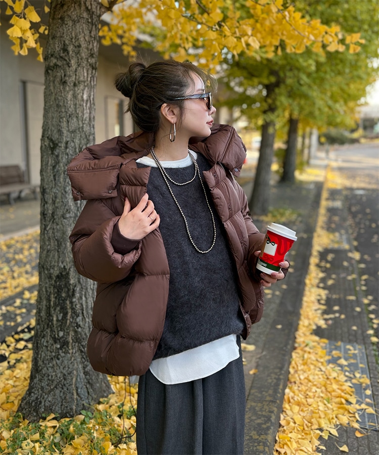 volume neck hooded down coat | OUTER | LAULEN（ローレン）