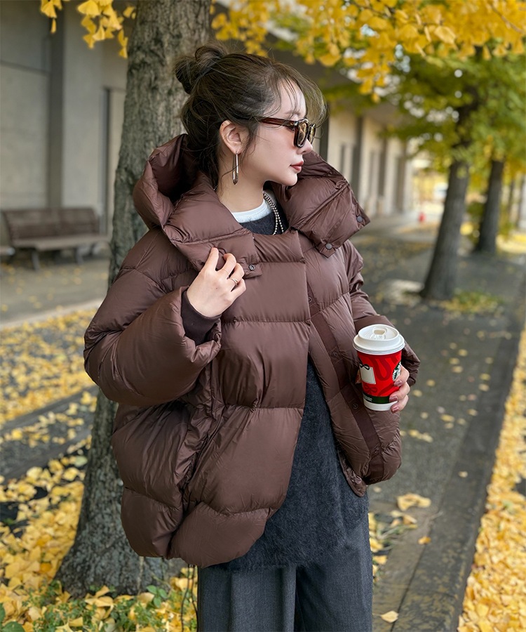 volume neck hooded down coat | OUTER | LAULEN（ローレン）