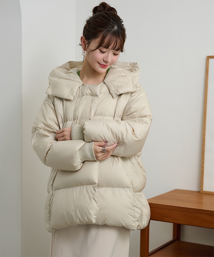 volume neck hooded down coat | OUTER | LAULEN（ローレン）