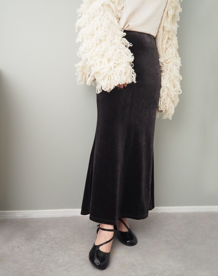 pattern velour mermaid skirt | BOTTOMS | LAULEN