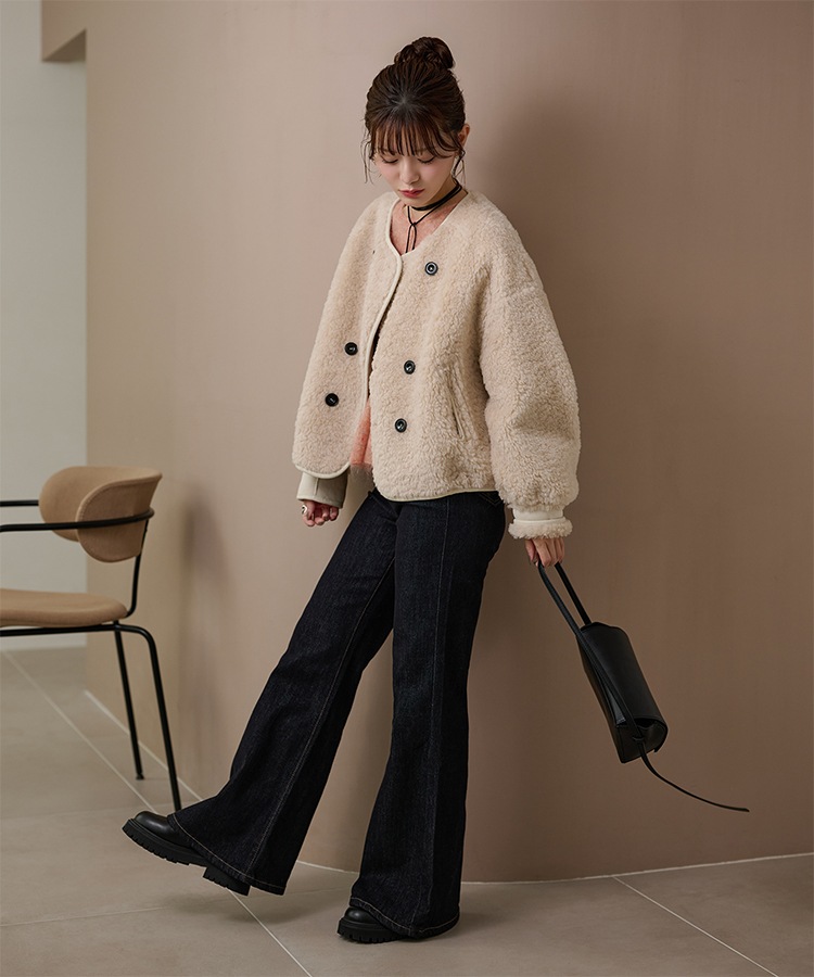 double button boa reversible jacket | OUTER | LAULEN（ローレン）