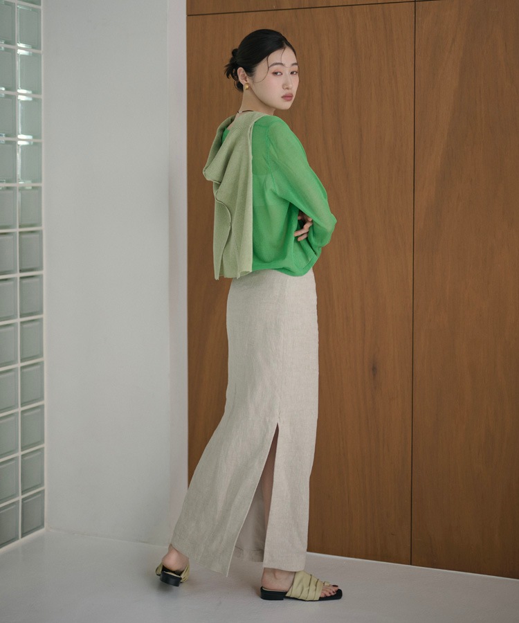 sheer rib knit cardigan | TOPS | LAULEN（ローレン）